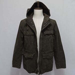 American Eagle Mens Y2K‎ Military Field Jacket M Olive Army Green Utility Chore